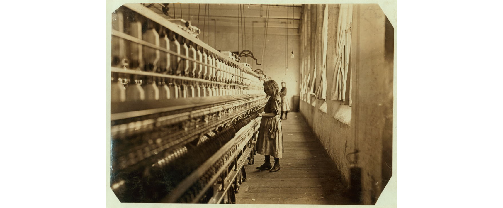 Lewis Hine Sadie Pfeifer cotton mill spinner Lancaster South Carolina 1908 NCLC Library of Congress