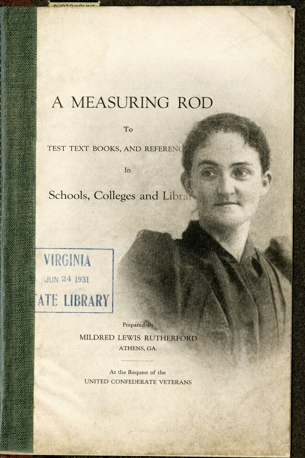 Mildred Rutherford and her publication A Measuring Rod to Test Text Books