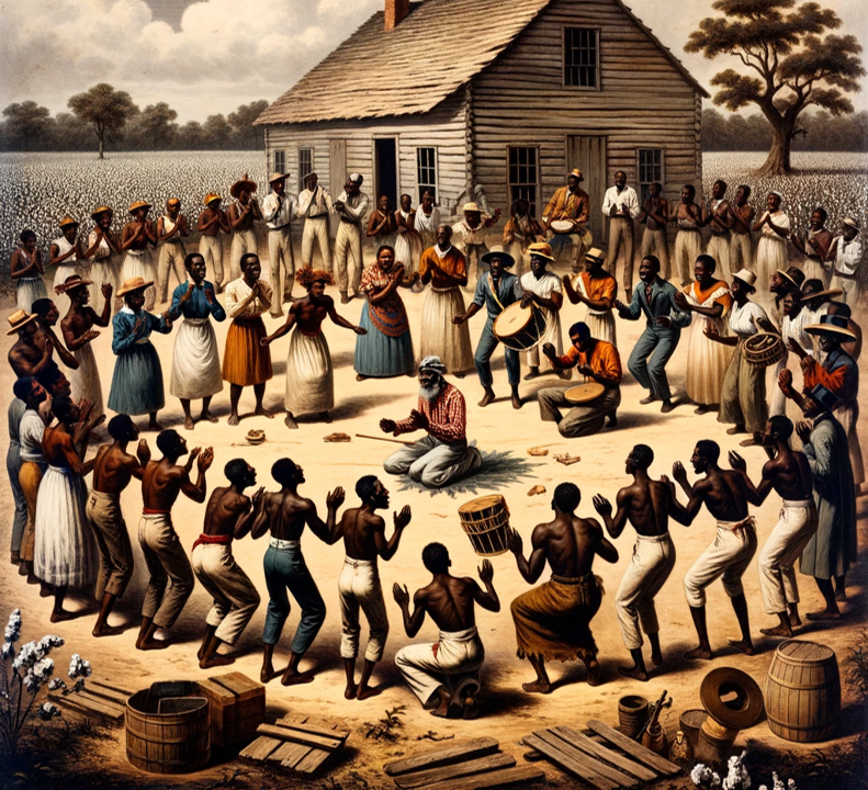 Circle dance reflecting African spiritual retention