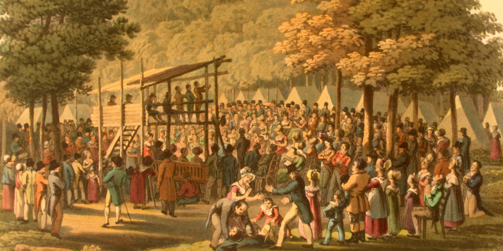 Large Methodist camp meeting, c.1819