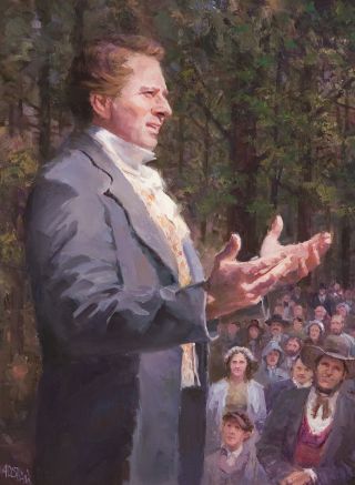Joseph Smith addressing early Latter-day Saints