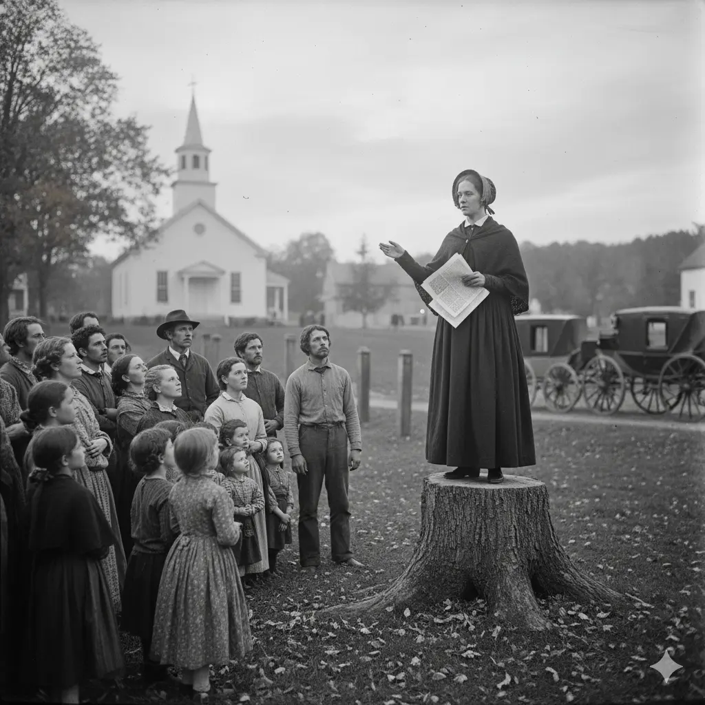 Illustration emphasizing women leading temperance activism