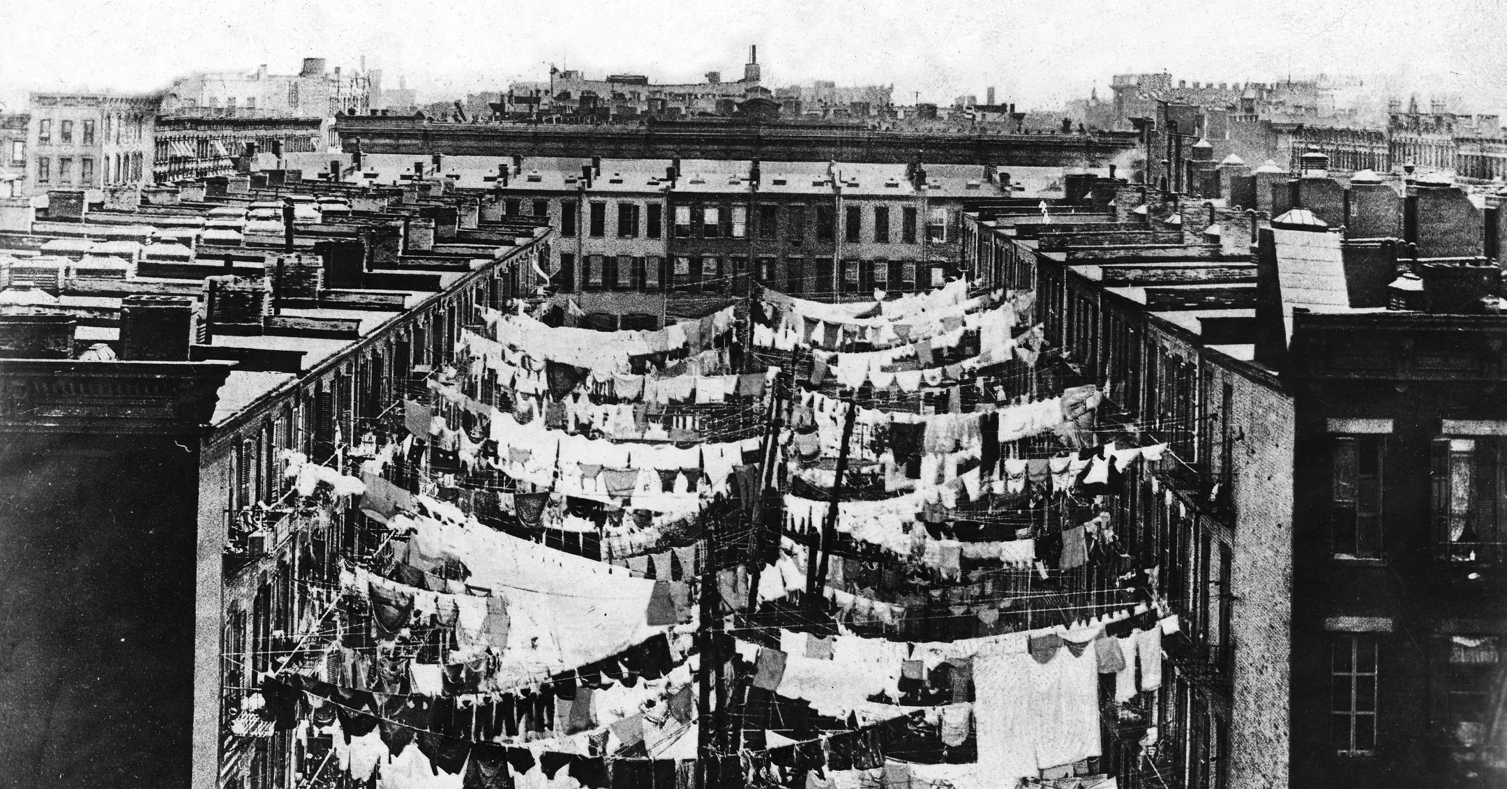 Hell's Kitchen tenement district circa 1870s