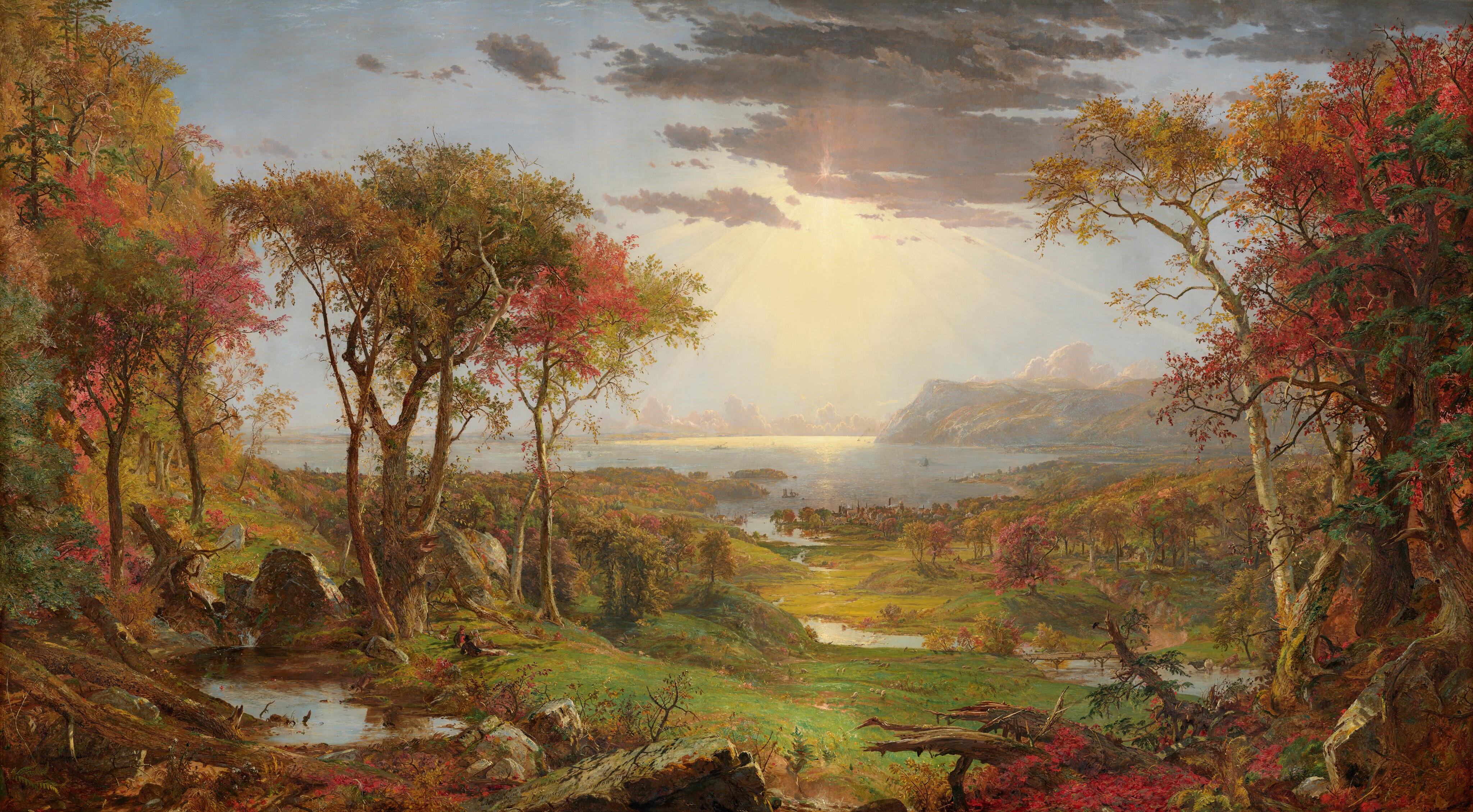 Jasper Cropsey - Autumn on the Hudson River