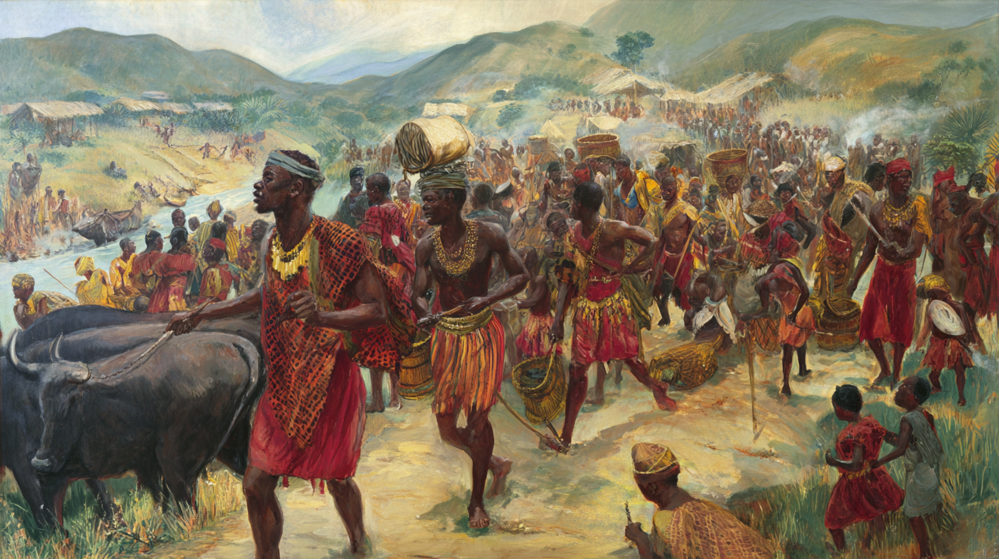 Bantu iron-working farmers expanding across Southern Africa