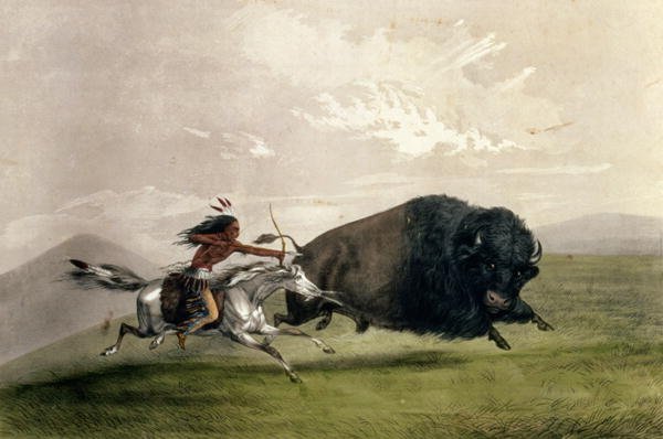 George Catlin - Buffalo Chase