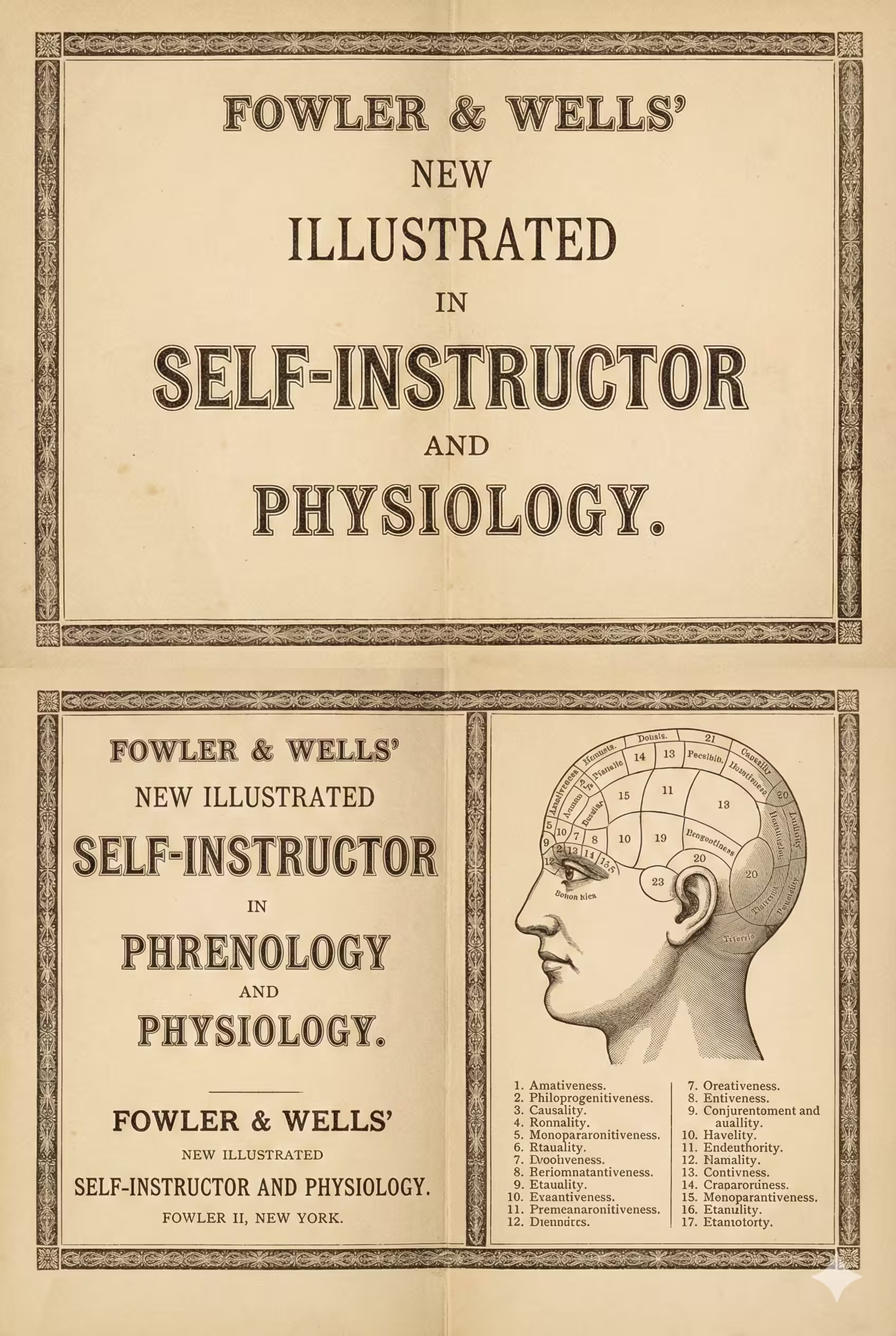Phrenology Organs Map