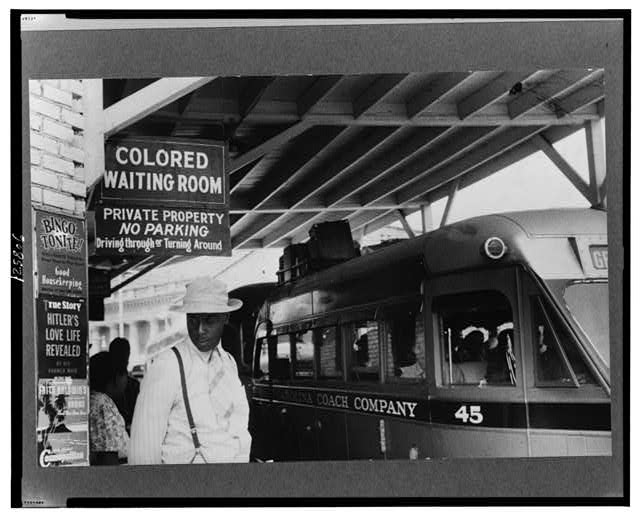 Jim Crow segregation colored waiting room American South early 20th century