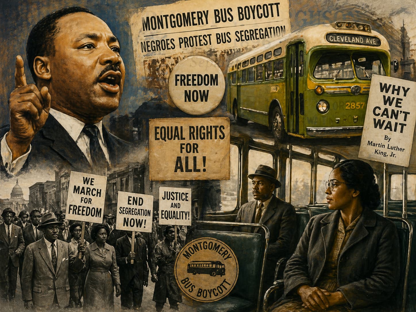 Martin Luther King Jr Montgomery Bus Boycott 1955 1956 civil rights movement Alabama