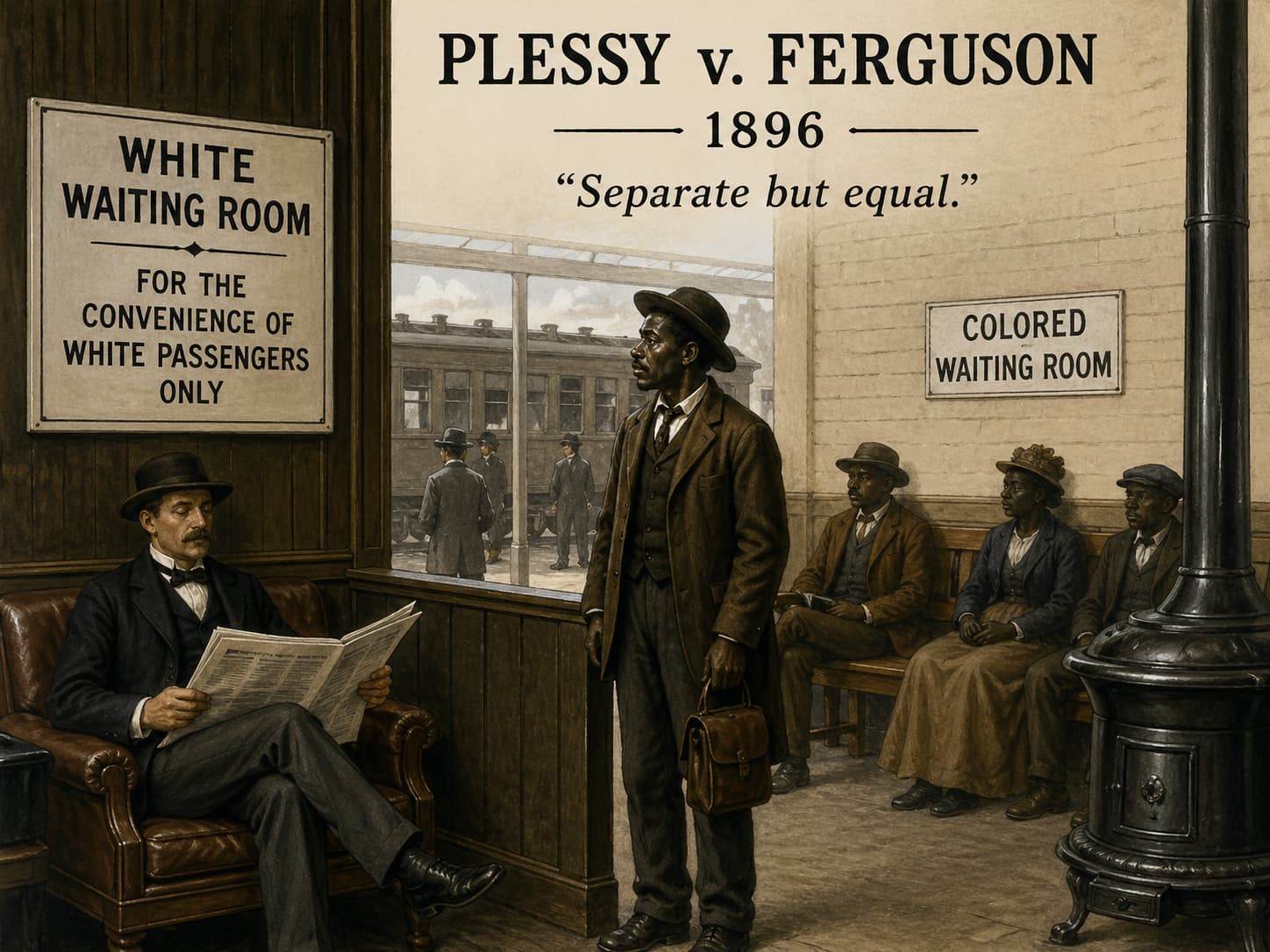 Homer Plessy plaintiff in Plessy v Ferguson 1896 Supreme Court segregation case New Orleans