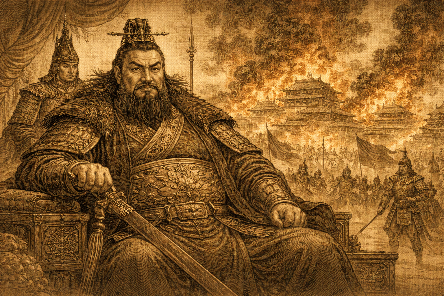 Dong Zhuo seizes control Han dynasty capital military warlord