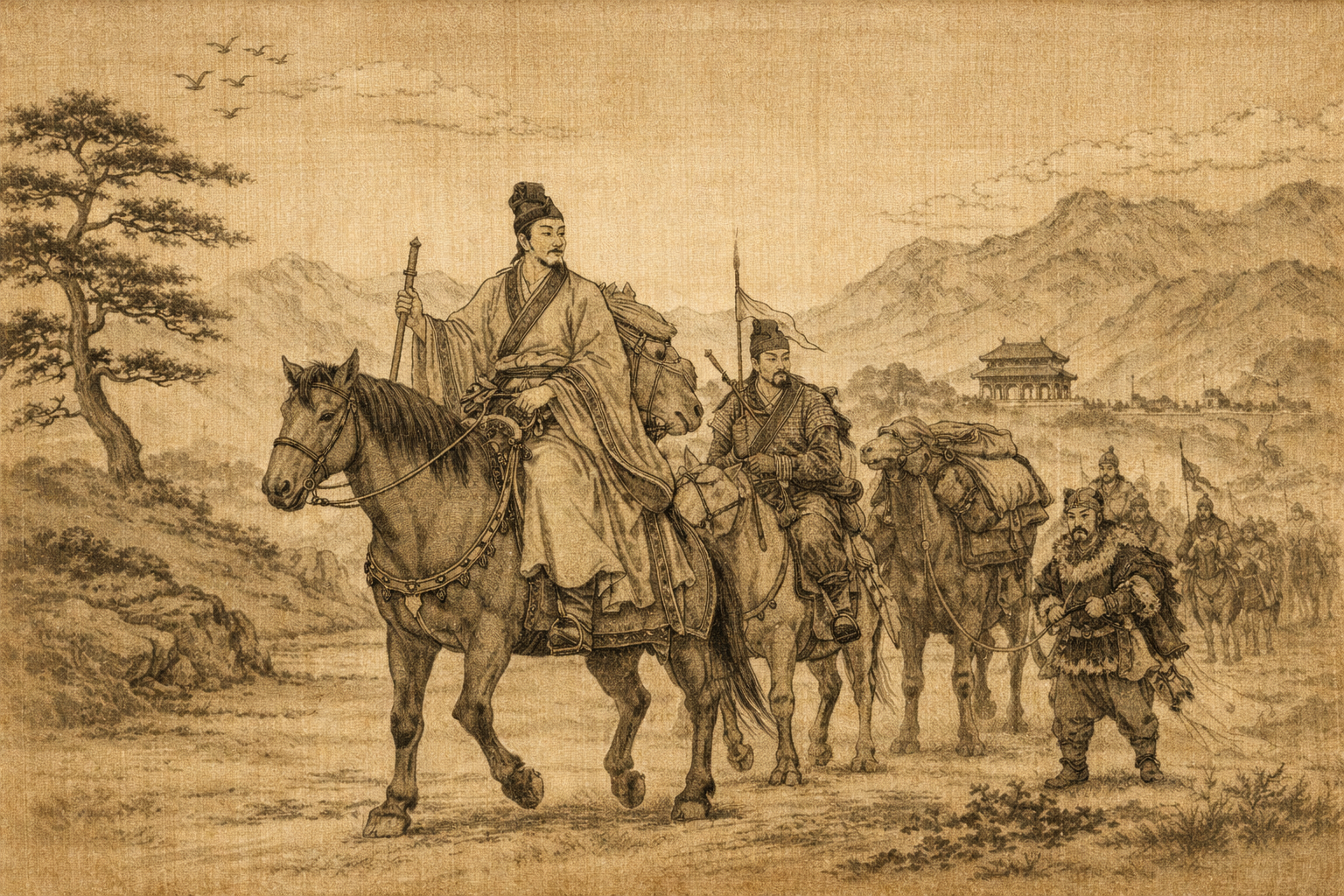 Zhang Qian Silk Road map Han dynasty Central Asia routes ambassador