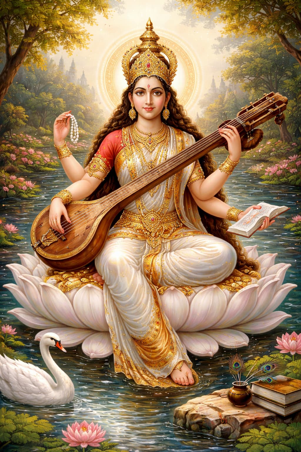 Saraswati, Goddess of Knowledge, arts, wisdom, and learning